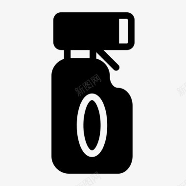 喷雾瓶除臭剂洗衣房图标图标
