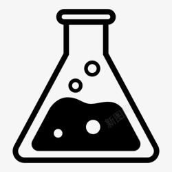 工业icon锥形烧瓶等级配方图标高清图片