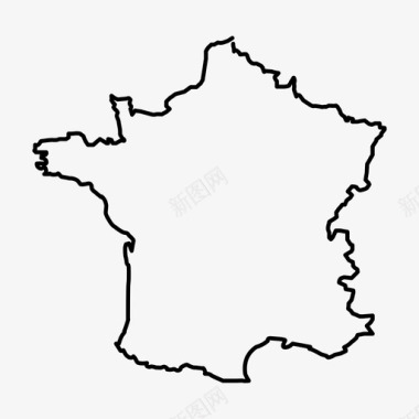 法国地图国家欧洲图标图标