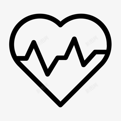 健康心脏生命图标svg_新图网 https://ixintu.com 健康 医疗 心脏 生命 脉搏