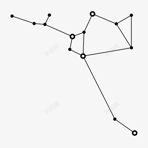 射手构图星座图标svg_新图网 https://ixintu.com 射手 射手座 恒星 星座 构图 网络