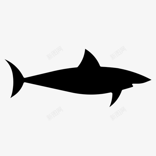 鲨鱼动物鱼图标svg_新图网 https://ixintu.com 动物 动物雕文 捕食者 海 鱼 鲨鱼
