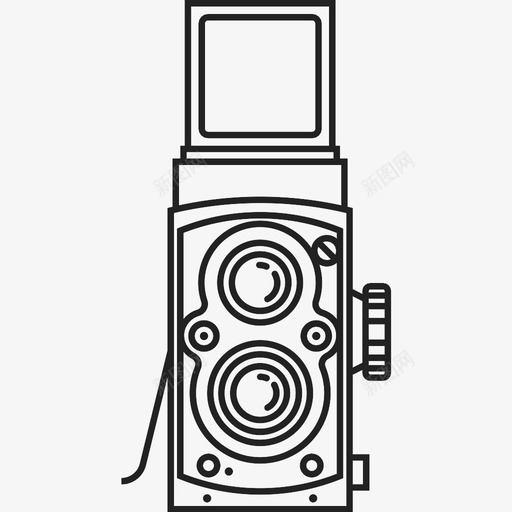 rolleiflex自动机RolleifleAutomat相机图标svg_新图网 https://ixintu.com RolleifleAutomat rolleiflex自动机 照片 相机 镜头