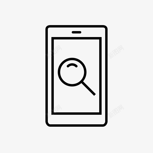 搜索查找定位图标svg_新图网 https://ixintu.com 定位 扫描 搜索 查找 移动 移动应用程序