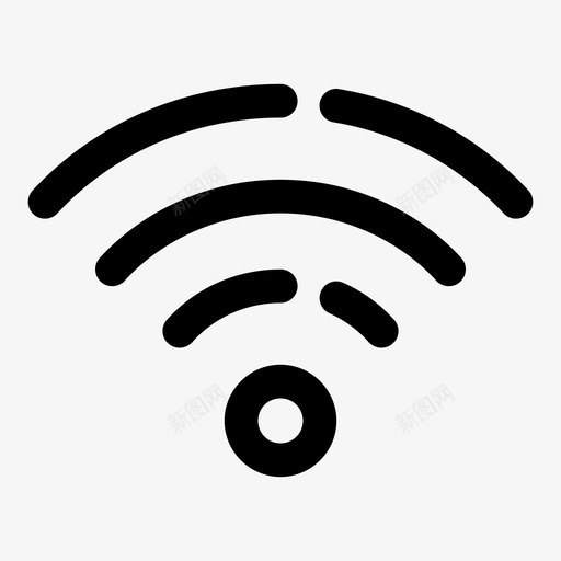 wifi连接互联网图标svg_新图网 https://ixintu.com wifi 互联网 信号 信号指示灯 接口间隙大 连接