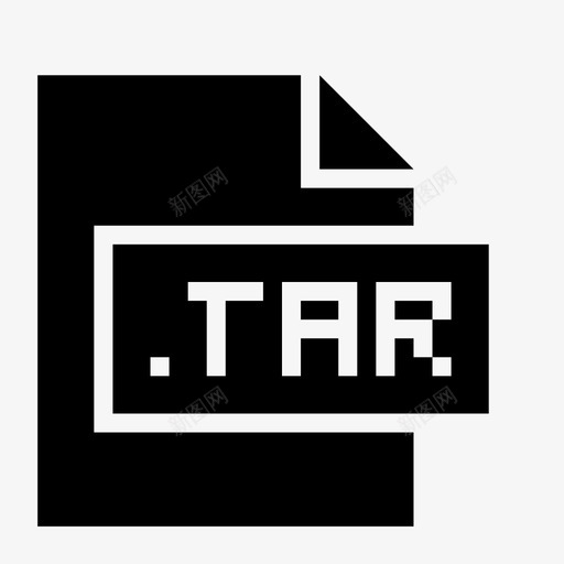 tar扩展名文件图标svg_新图网 https://ixintu.com tar 扩展名 文件 文件格式和扩展名glyph 格式