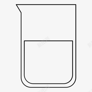 烧杯化学玻璃器皿图标图标