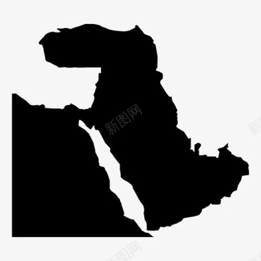 阿拉伯半岛地图世界地图图标图标