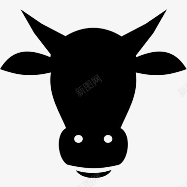 牛动物农业图标图标