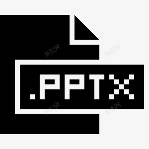 pptx扩展名文件图标svg_新图网 https://ixintu.com pptx 扩展名 文件 文件格式和扩展标志符号 格式