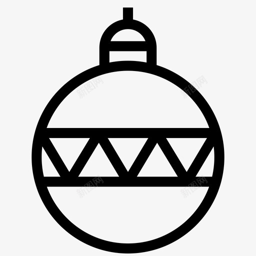 圣诞饰品球圣诞装饰品图标svg_新图网 https://ixintu.com 圣诞线图标 圣诞装饰品 圣诞饰品 球
