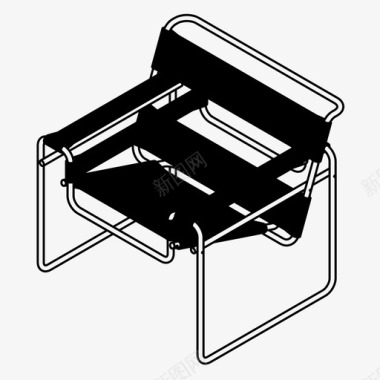 瓦西里椅建筑图标图标