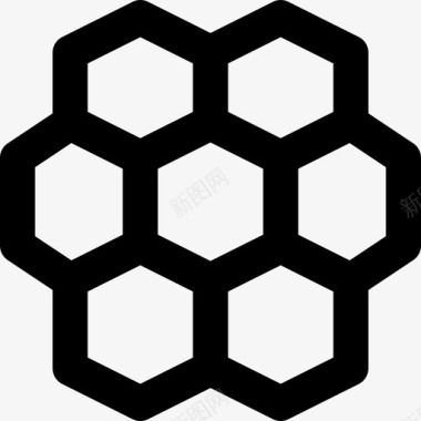 蜂巢蜂房养蜂业图标图标