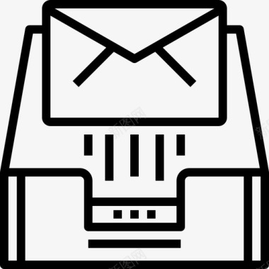 收件箱通讯电子邮件图标图标