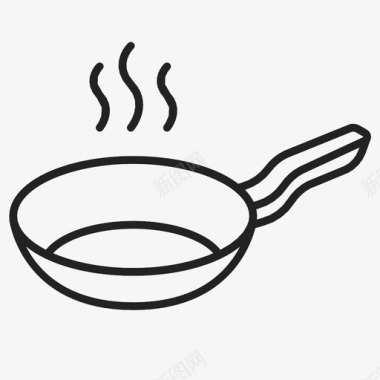 热锅厨师炊具图标图标