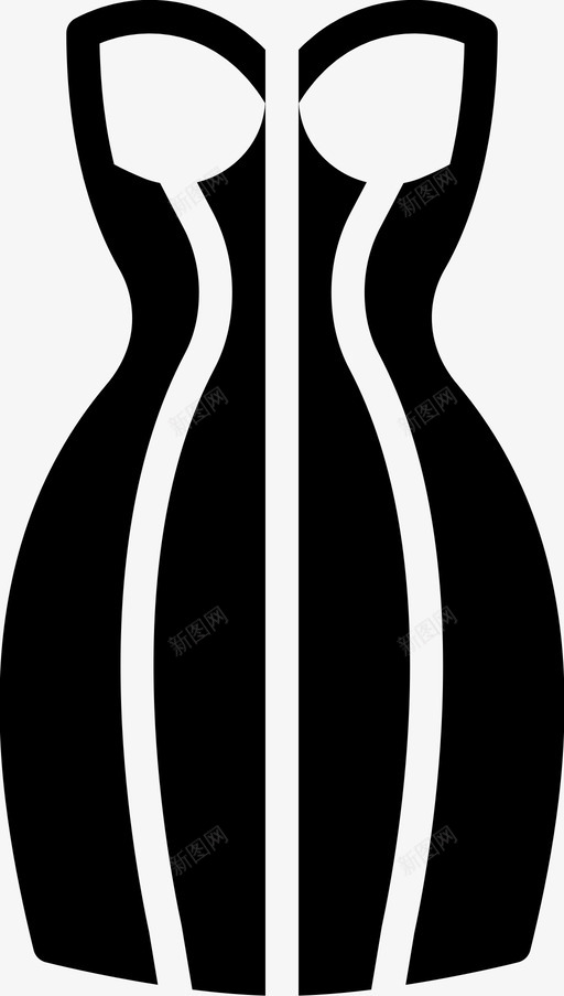 服装时尚女性图标svg_新图网 https://ixintu.com 女性 时尚 时尚偶像女性服装固体 服装