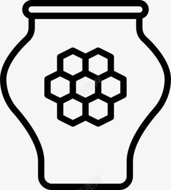 蜂蜜罐养蜂蜜蜂图标图标