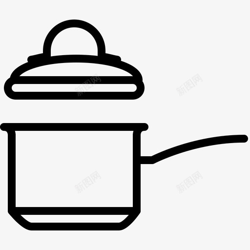带盖炊具烹饪厨房图标svg_新图网 https://ixintu.com 厨房 带盖炊具 烹饪 美味的锅 锅