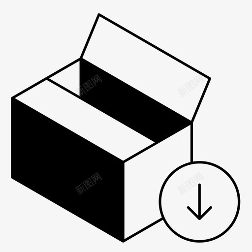 软件包包装盒移动图标svg_新图网 https://ixintu.com 删除 包装盒 移动 订购 软件包下载