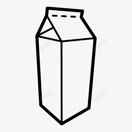 牛奶盒奶制品饮料图标svg_新图网 https://ixintu.com 奶制品 牛奶盒 饮料