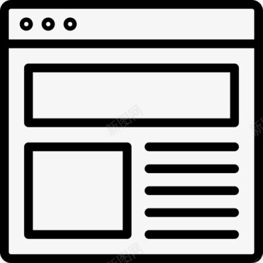 浏览器和web布局界面网页图标图标