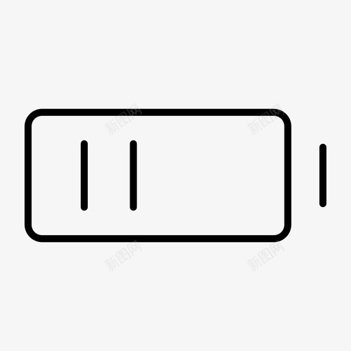 半充电电池半电池电源图标svg_新图网 https://ixintu.com 半充电电池 半电池 电源