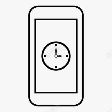 手机钟时间手表图标图标