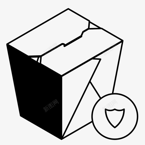 外卖箱交货订单安全图标svg_新图网 https://ixintu.com 交货 保护订单 外卖箱 安全储存 箱子 订单安全 运输