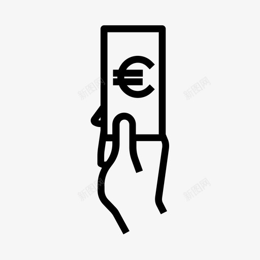 欧元支付现金付款人图标svg_新图网 https://ixintu.com 付款人 付款和取款 欧元支付 现金 购物