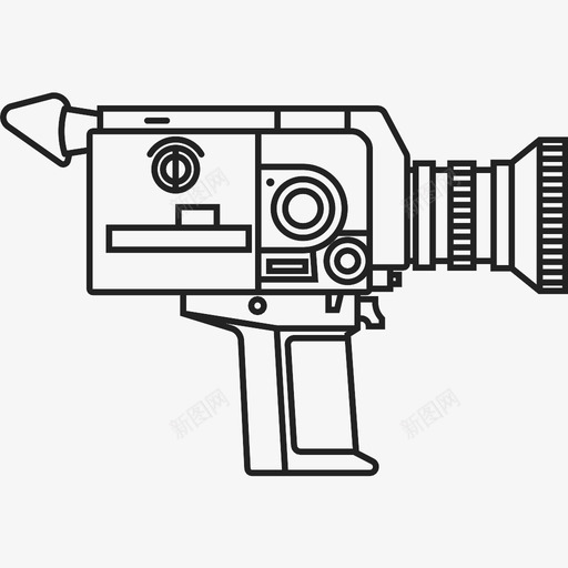 尼康r8超级相机胶卷图标svg_新图网 https://ixintu.com 尼康r8超级 相机 胶卷 镜头