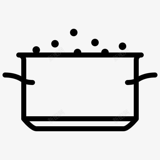 锅内开水炊具烹饪图标svg_新图网 https://ixintu.com 厨房 炊具 烹饪 美味的锅碗瓢盆 锅内开水
