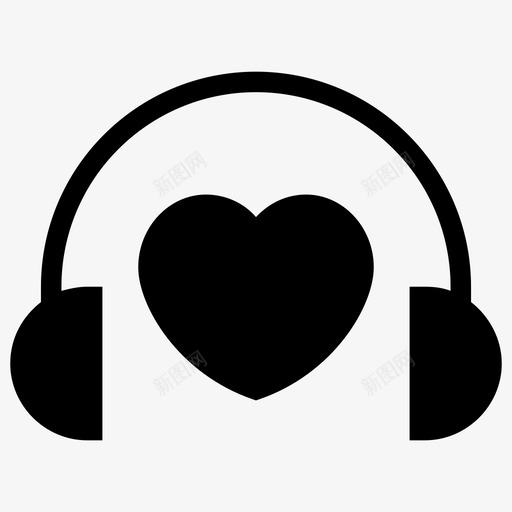 幸福心形耳机爱图标svg_新图网 https://ixintu.com 幸福 心形耳机 爱 爱和浪漫的符号图标 爱的灵感 爱的音乐
