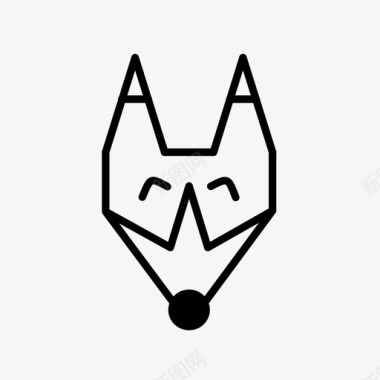 狐狸动物脸图标图标