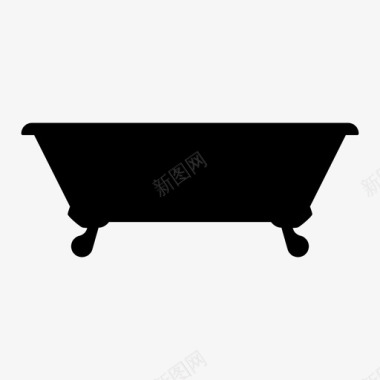浴室浴缸家具图标图标