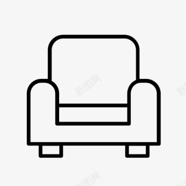 扶手椅家具休息室图标图标