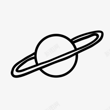 行星土星手绘行星图标图标