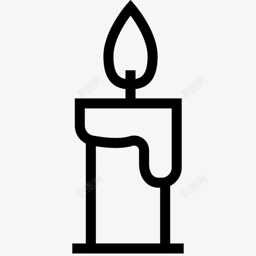 蜡烛庆祝圣诞节图标svg_新图网 https://ixintu.com 假日 冬天 圣诞线图标 圣诞节 庆祝 蜡烛