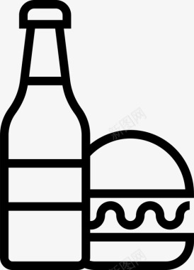 食品和饮料饮料汉堡图标图标