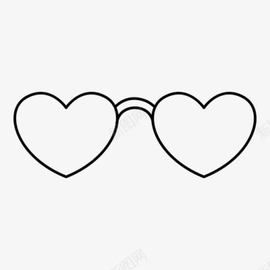 眼镜衣服心图标图标