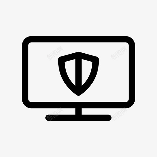 安全工作站桌面锁屏图标svg_新图网 https://ixintu.com 安全工作站 桌面 锁屏