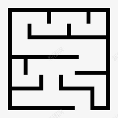 迷宫随机形状图标图标