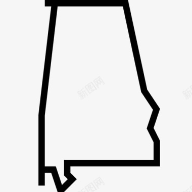 阿拉巴马地图美国各州地图图标图标