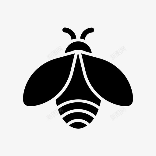 蜜蜂动物昆虫图标svg_新图网 https://ixintu.com 传粉者 动物 动物字形 昆虫 蜜蜂