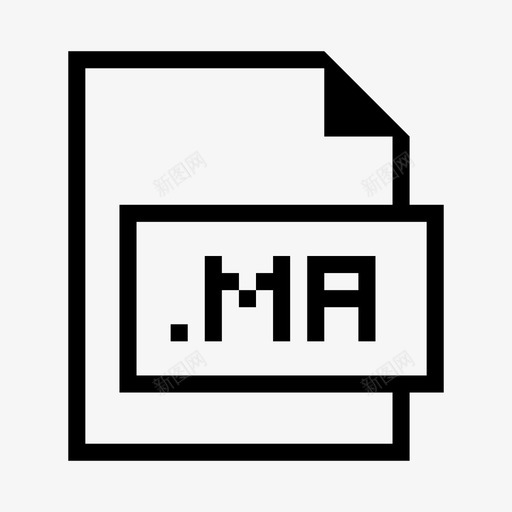 ma文件扩展名格式图标svg_新图网 https://ixintu.com ma文件 扩展名 文件格式和扩展名 格式