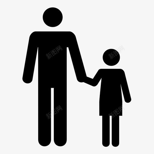 男人和女孩家庭父亲和孩子图标svg_新图网 https://ixintu.com 在一起 家庭 父亲和孩子 男人和女孩