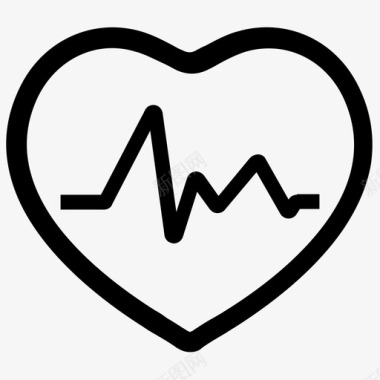 心搏心脏病学心跳图标图标