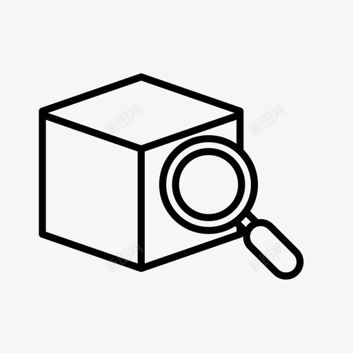 搜索包裹盒子送货图标svg_新图网 https://ixintu.com 扫描仪 搜索包裹 搜索订单 物流 盒子 运输 送货