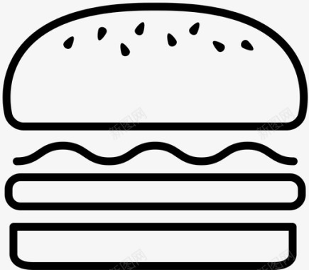 汉堡快餐午餐图标图标