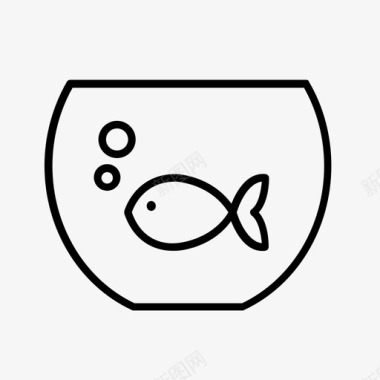 鱼缸水族馆鱼店图标图标