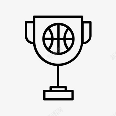 篮球奖杯成就体育奖杯图标图标